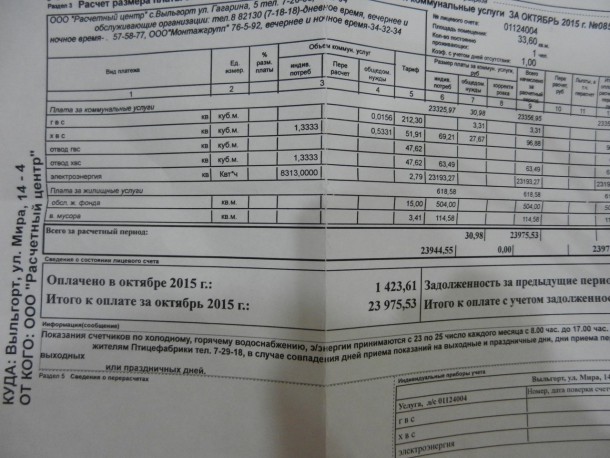 Народный корреспондент: «Нас заставляют заплатить за электроэнергию  тридцать тысяч рублей»