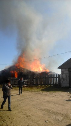 В Кослане сгорел нежилой дом